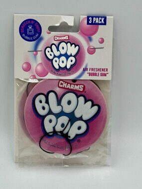 3 Charms Blow Pop Bubble Gum Scented Car Air Fresheners
